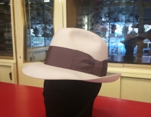 Fedora in lapin rasato beige